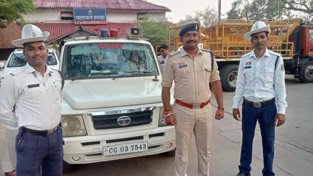 शराब पीकर वाहन चलोइया   यातायात पुलिस जांजगीर की ताबड़तोड़ कार्यवाही
